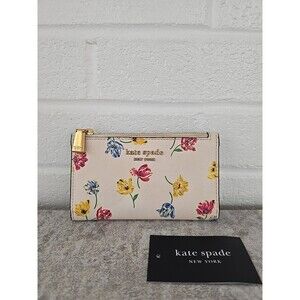 Kate Spade Morgan Tulip Toss Small Slim Bifold Wallet